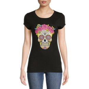 New Sugar skull T-shirt large XXL juniors